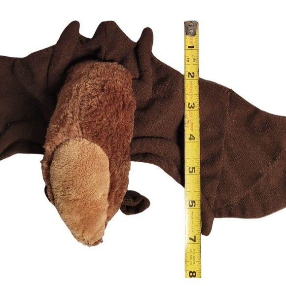 Wildlife Artist Brown Bat Stuffed Plush Animal Soft Winged Toy 7 x 15 inch - Picture 6 of 8